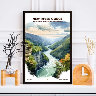 New River Gorge National Park and Preserve Poster, Travel Art, Office Poster, Home Decor | S8 - image5